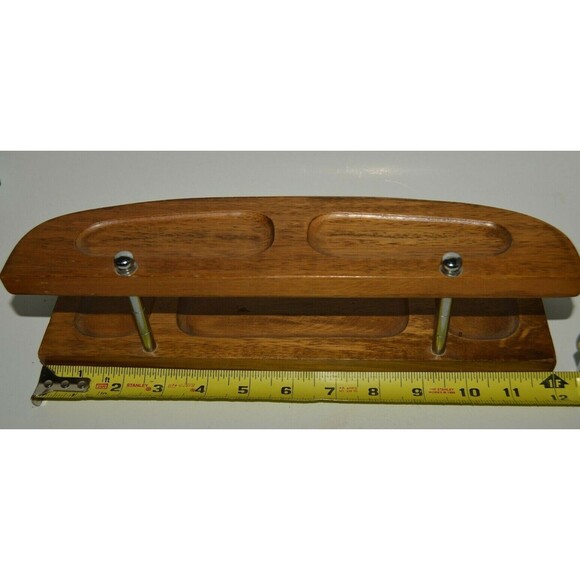 Vintage MINTY Wooden Men's Dresser Jewelry Watch Cuff Links Tie Bars Organizer - Picture 4 of 7